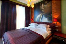 Красивая французская кровать в номере отеля Forza Mare