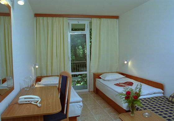 Спальные места в номере отеля «Малина»